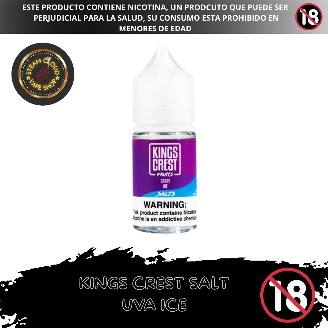 King's Crest Fruits Grape Ice - Sal de Nicotina 30ml