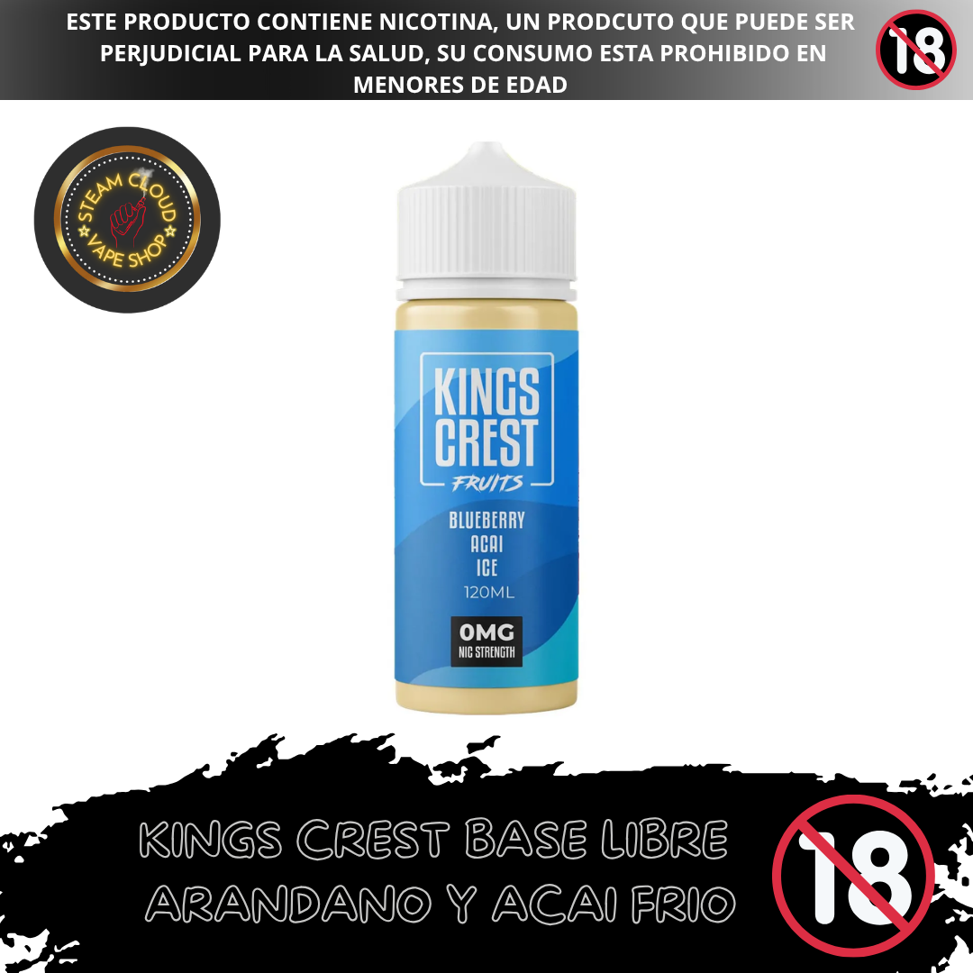 King's Crest Fruits Blueberry Acai Ice - Base Libre 120ml
