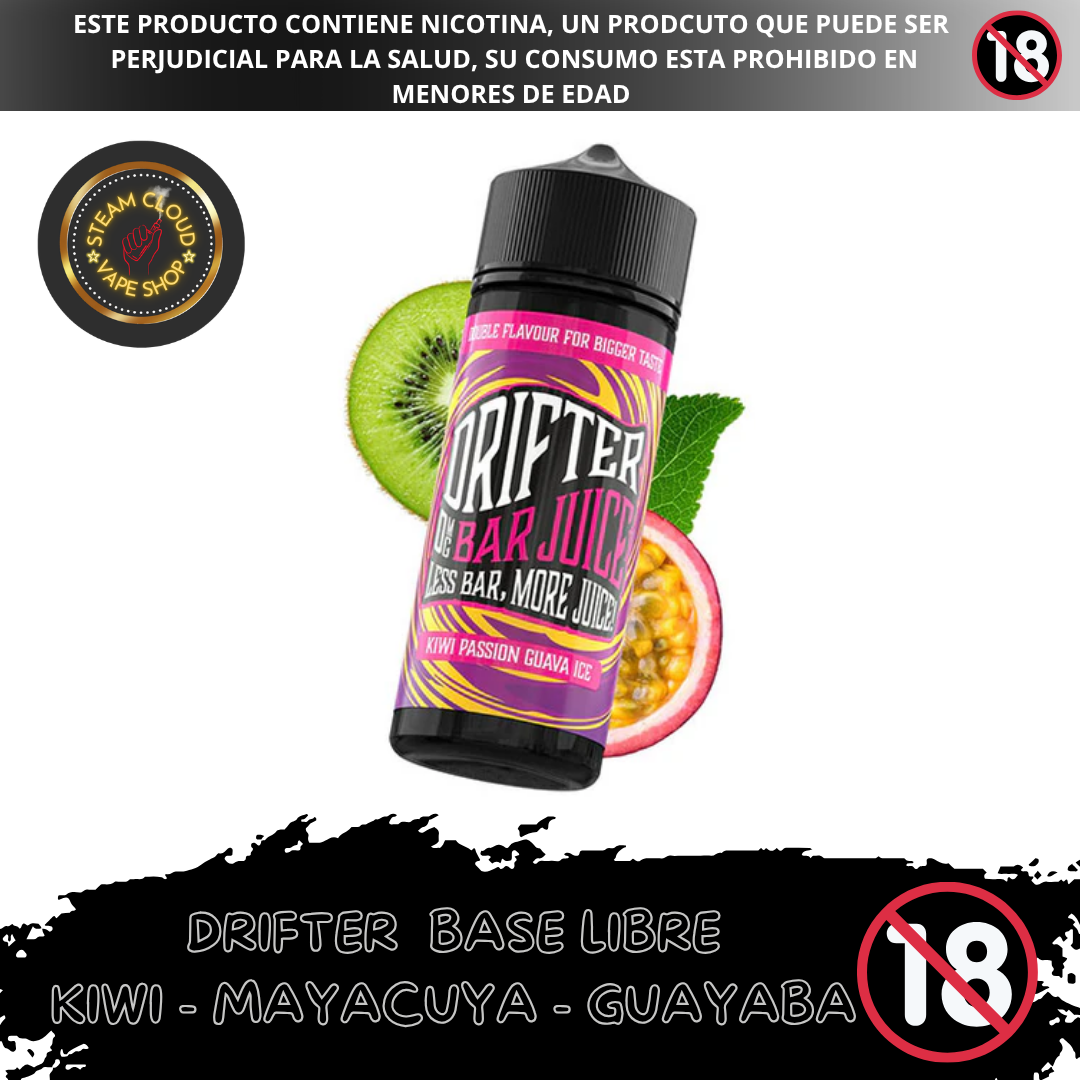 Drifter Bar Kiwi Passion Guava - Base Libre 120ml