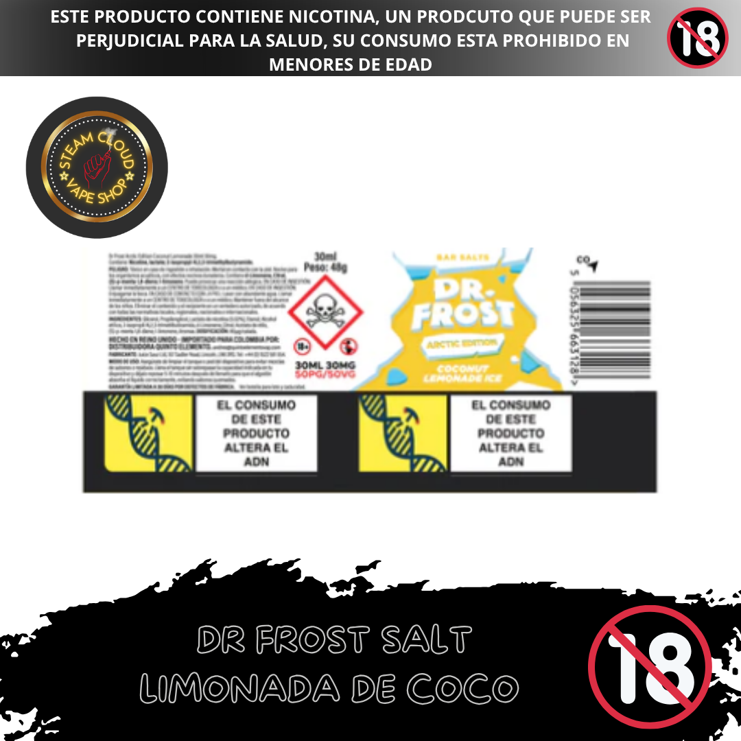Dr Frost Coconut Lemonade Ice - Sal de Nicotina 30ml