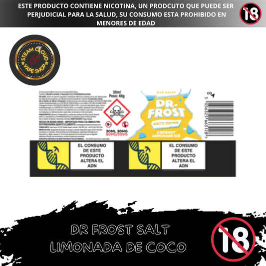 Dr Frost Coconut Lemonade Ice - Sal de Nicotina 30ml