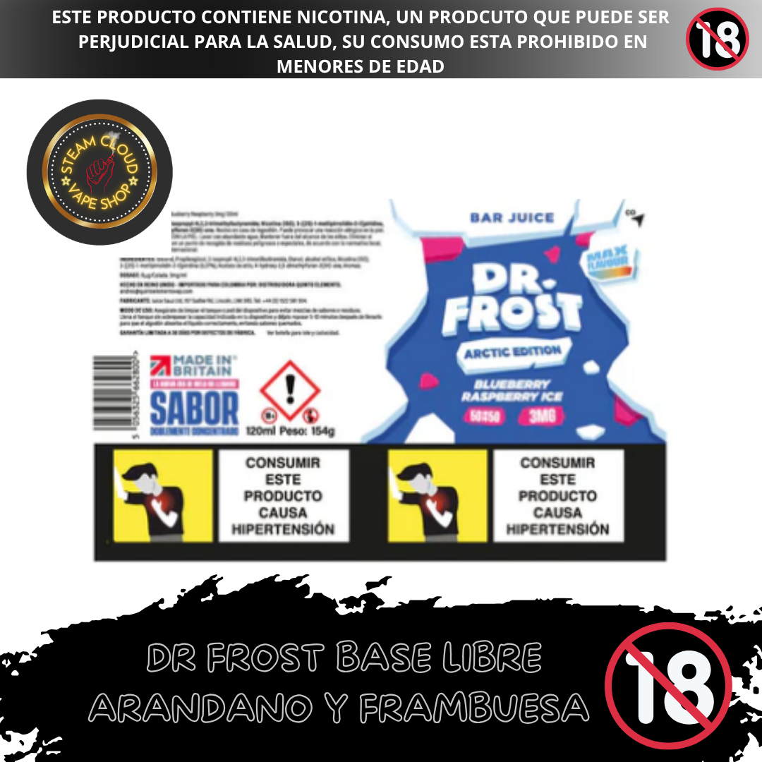 Dr Frost Blueberry Raspberry Ice - Base Libre 120ml