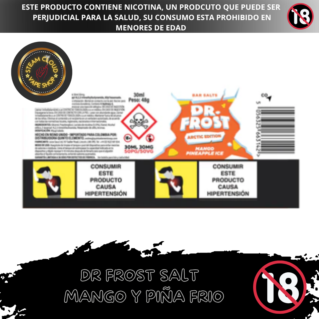 Dr Frost Mango Pinneapple Ice - Sal de Nicotina 30ml