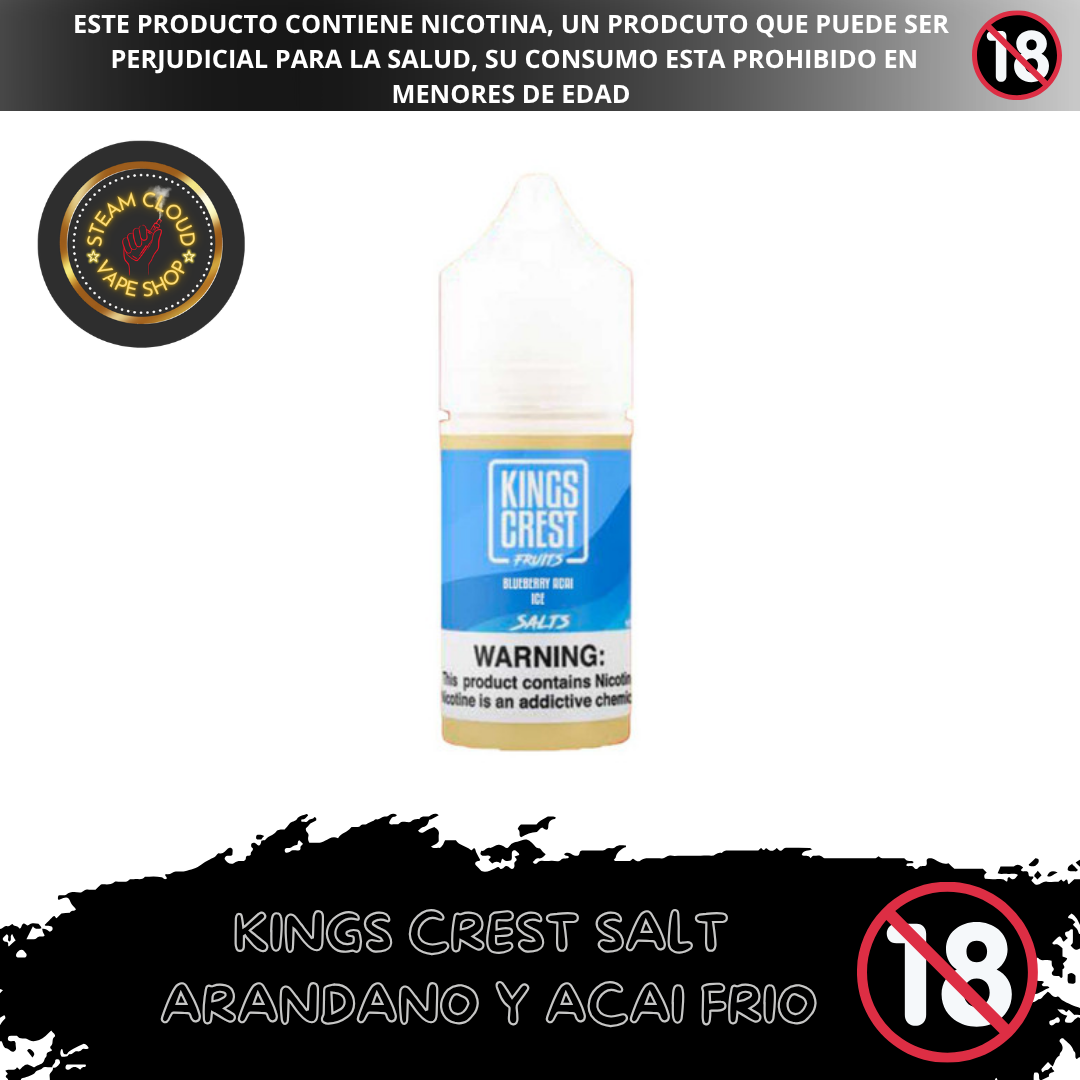 King's Crest Fruits Blueberry Acai Ice - Sal de Nicotina 30ml