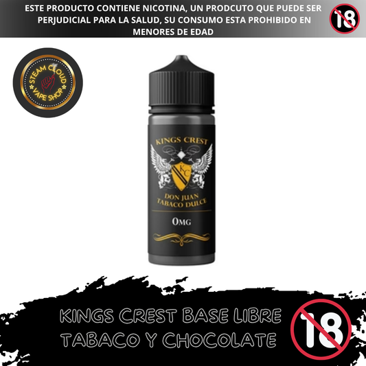 King's Crest Don Juan Tabaco Dulce - Base Libre 120ml