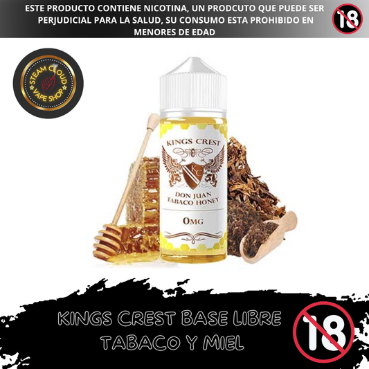 King's Crest  Don Juan Tabaco Honey - Base Libre 120ml